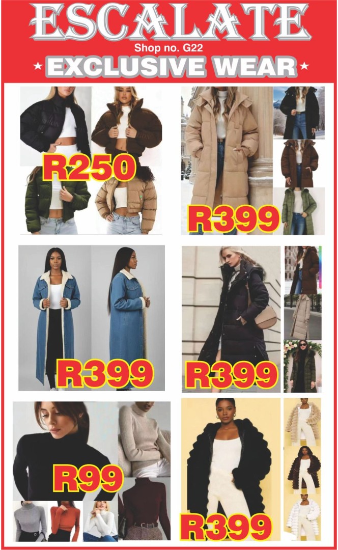 Winter warmth fashions at Escalate Fashions